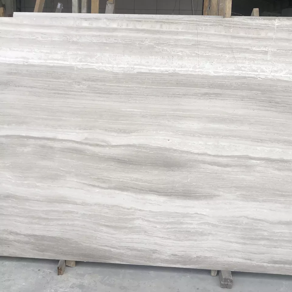 Wooden White Marble Slabs